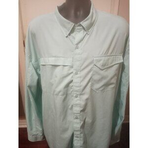 Huk Shirt Mens 3XL Blue Fishing Performance Outdoors Hiking Long Sleeve